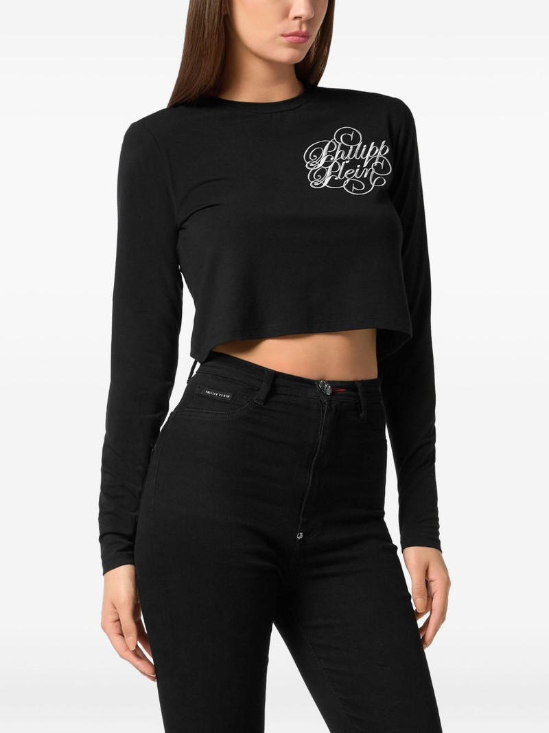 PHILIPP PLEIN long-sleeved embroidered top outlook