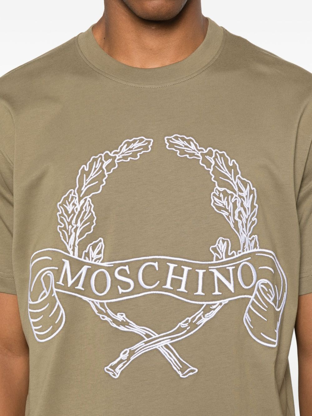 laurel wreath-print T-shirt - 4