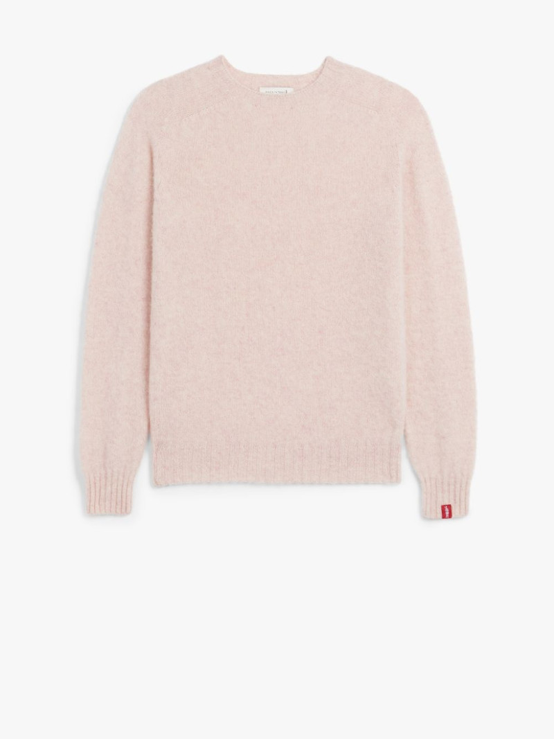 HUTCHINS PASTEL PINK WOOL CREWNECK SWEATER 1