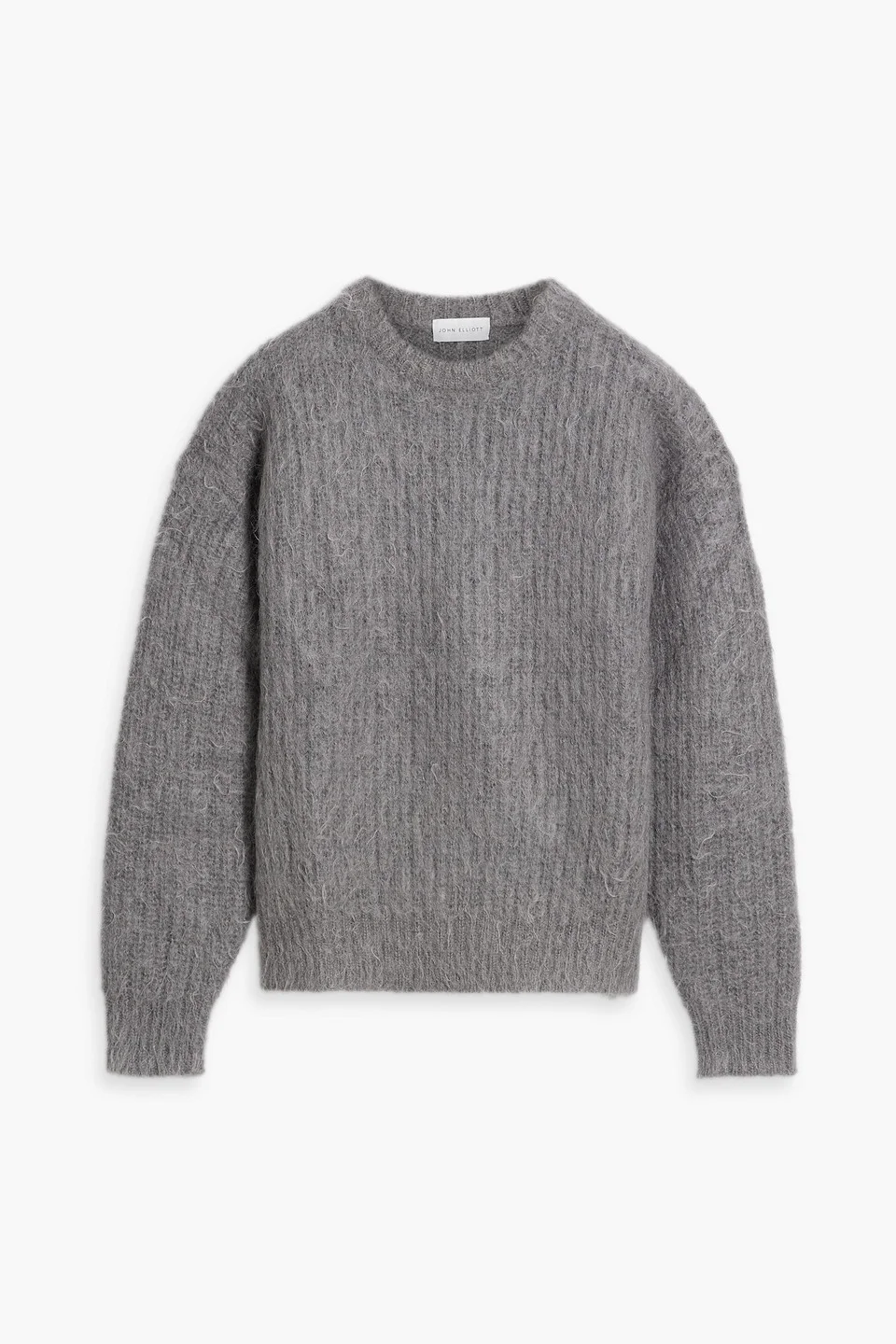 Brushed ribbed-knit sweater - 1