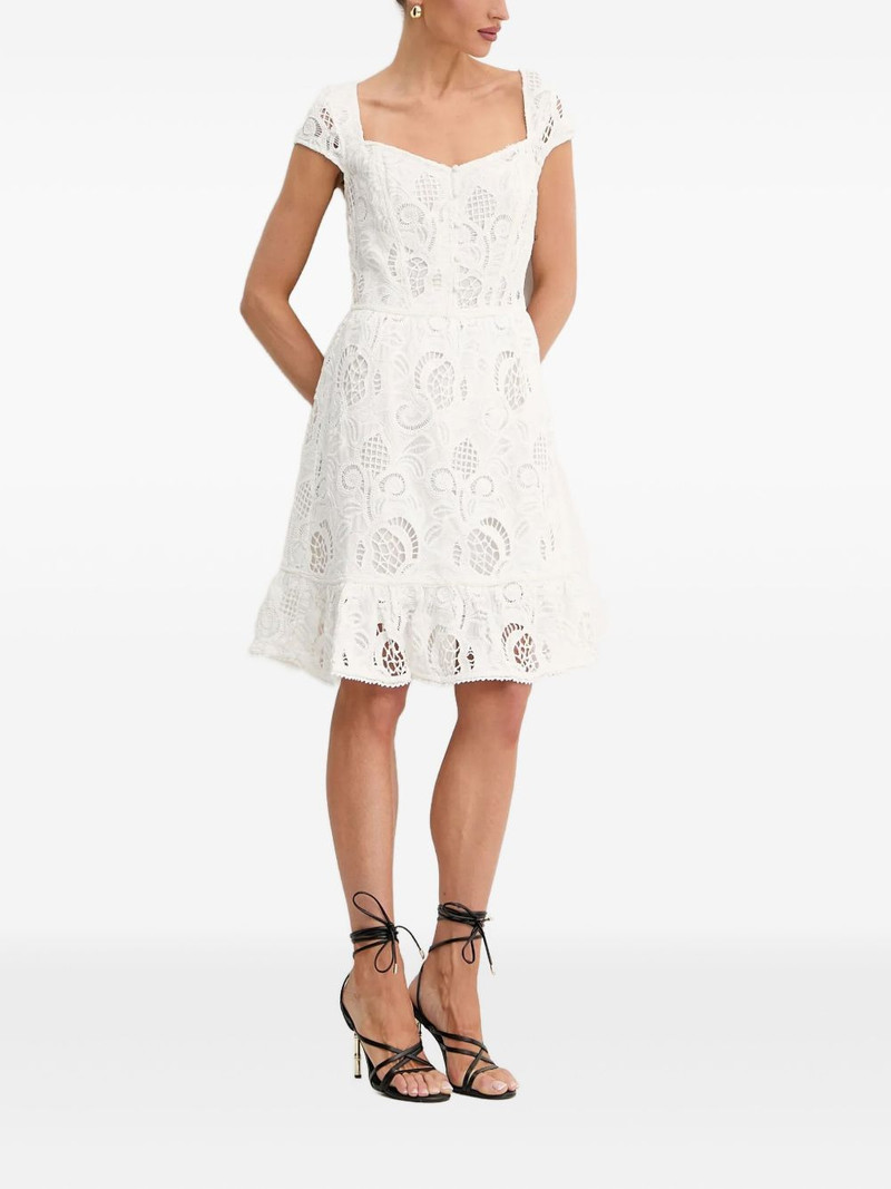 GUESS USA lace-insert button-front mini dress outlook