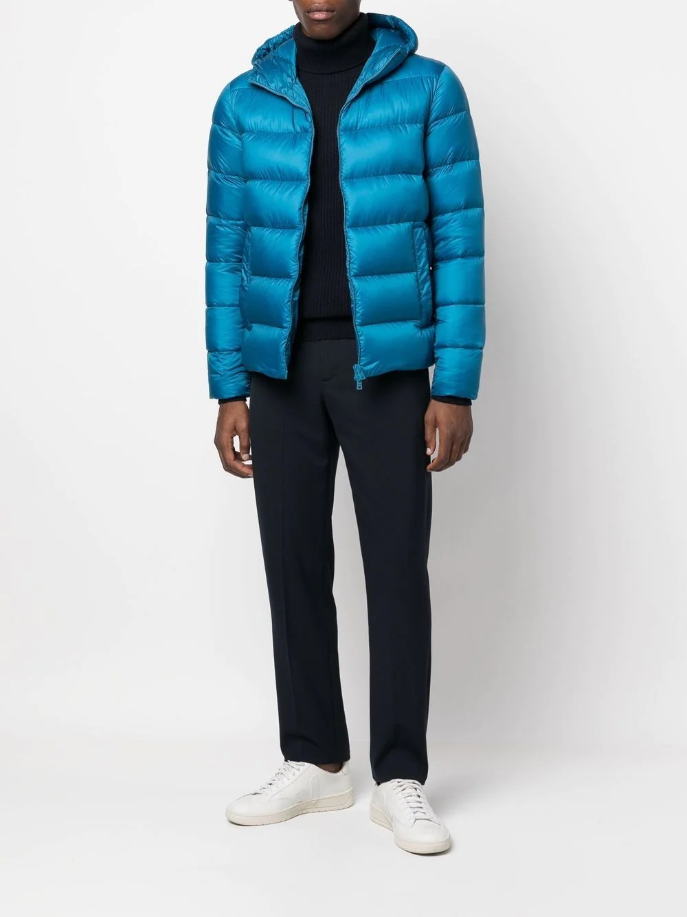 hooded zip-up puffer jacket - 2