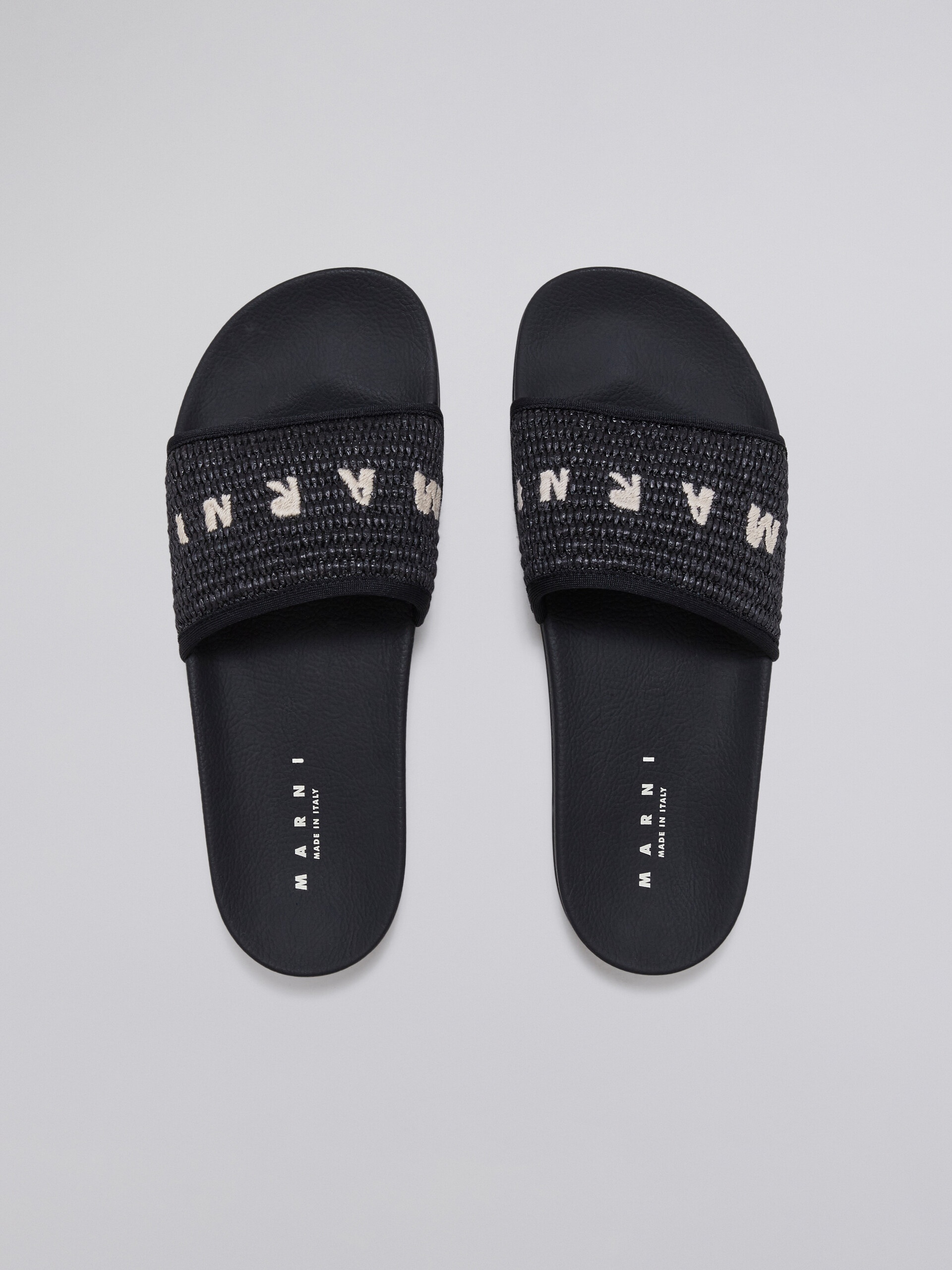 BLACK RAFFIA SANDAL - 4