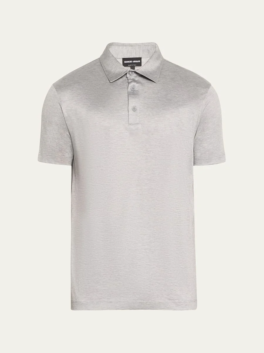 Men's Solid Jersey Polo Shirt - 1