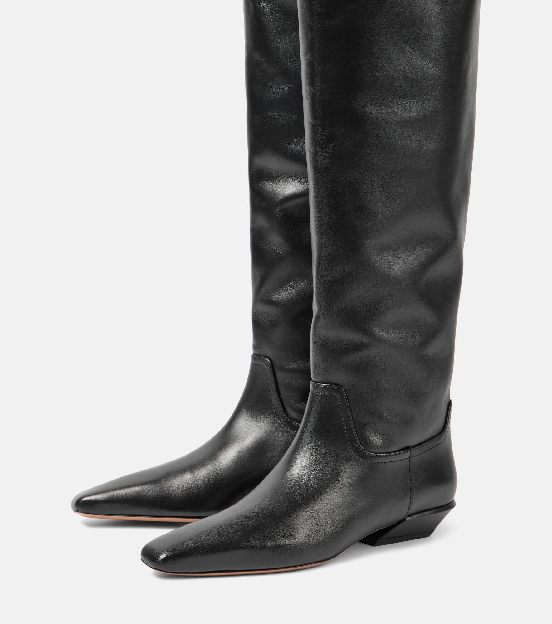 Bettina leather over-the-knee boots - 5