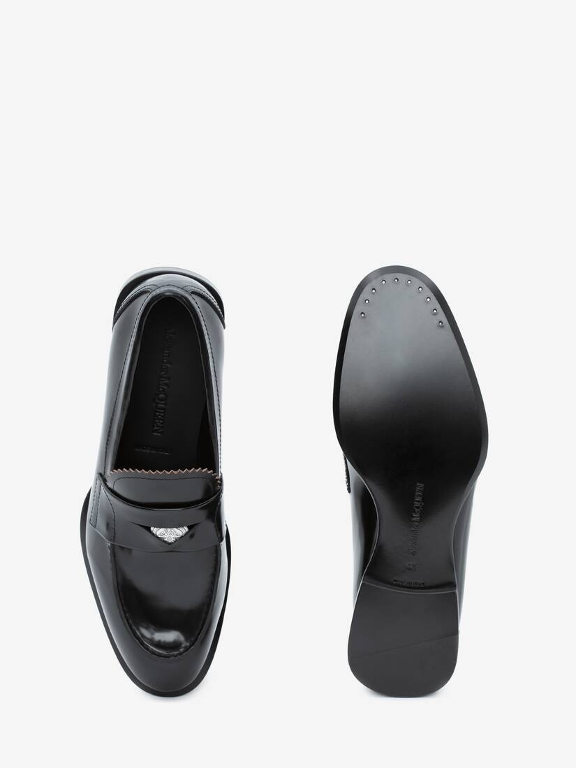 Seal Logo Loafer in Black/silver - 4