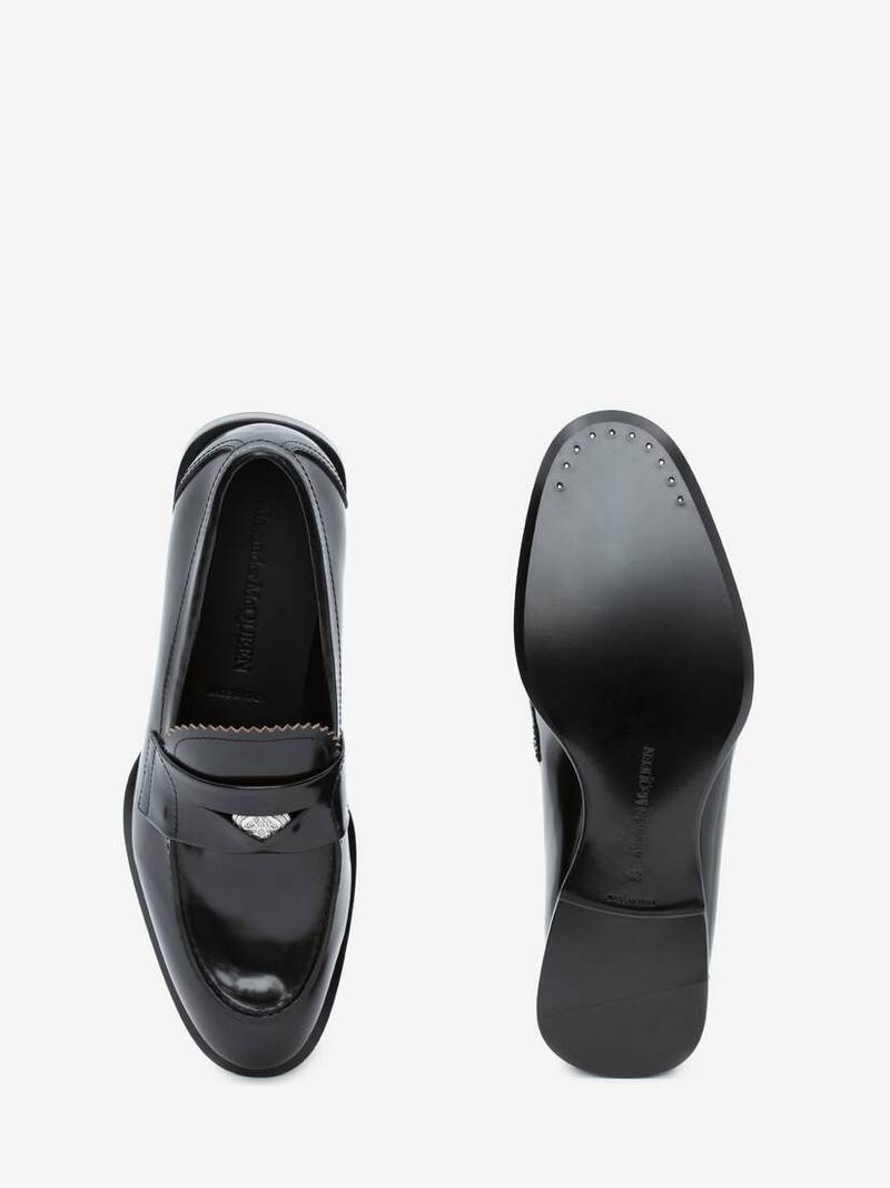 Seal Logo Loafer in Black/silver 4