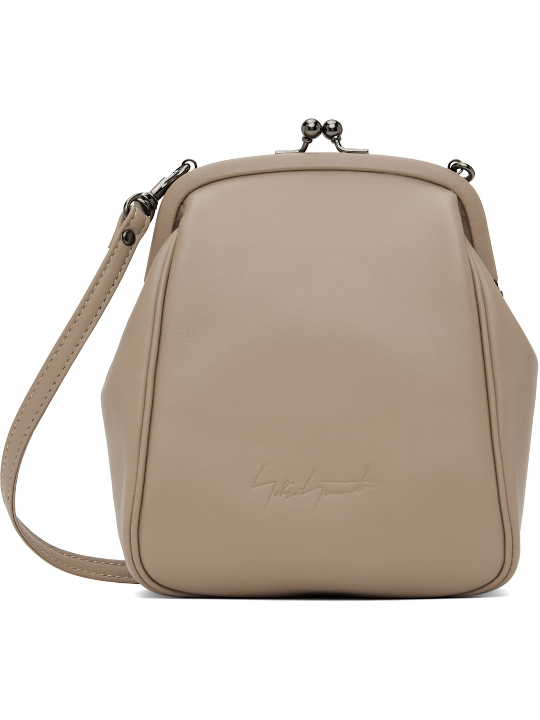 Taupe Clasp Shoulder Bag - 1
