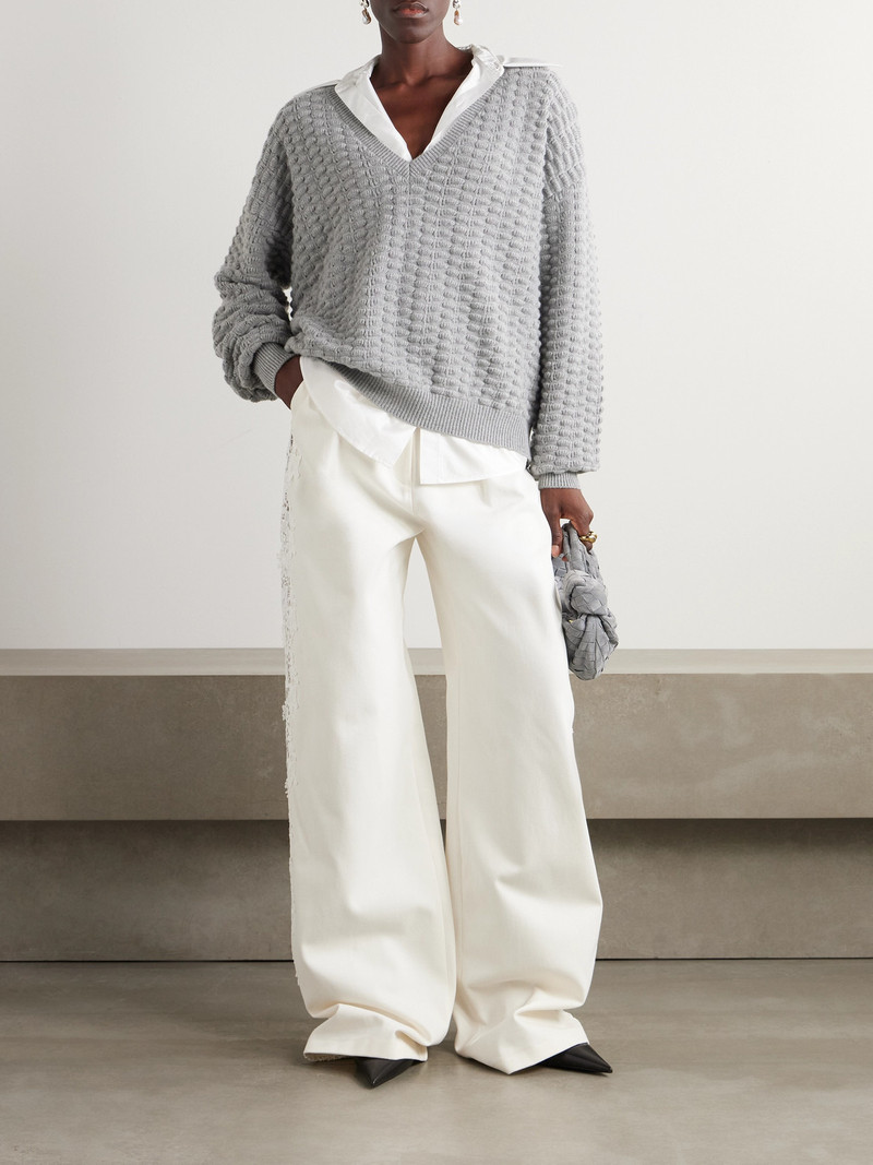 SA SU PHI Textured Wool And Cashmere-blend Sweater outlook