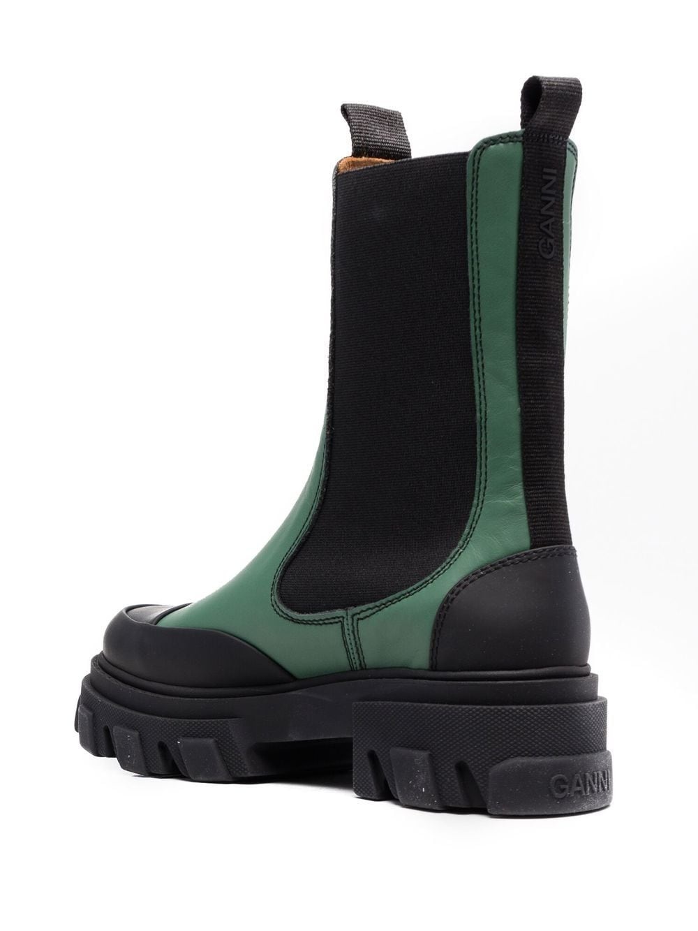 colour-block leather ankle boots - 3
