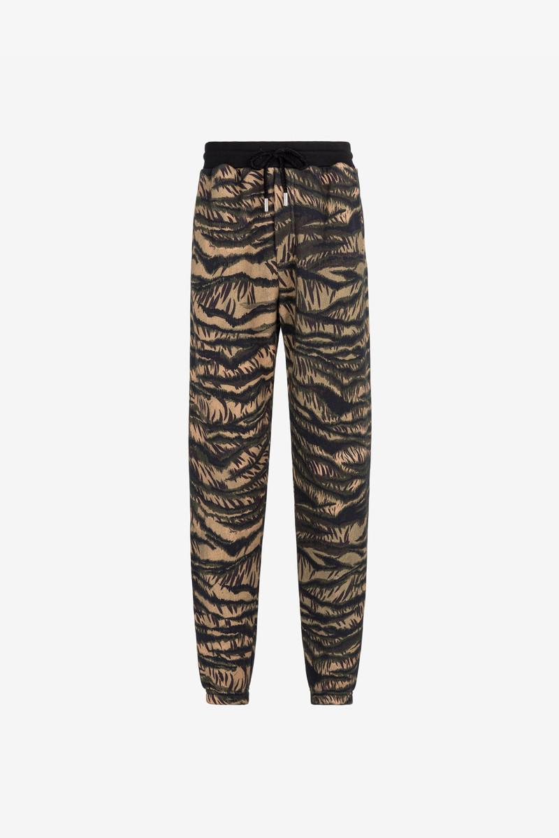 Animal-Print Cotton Track Pants 1