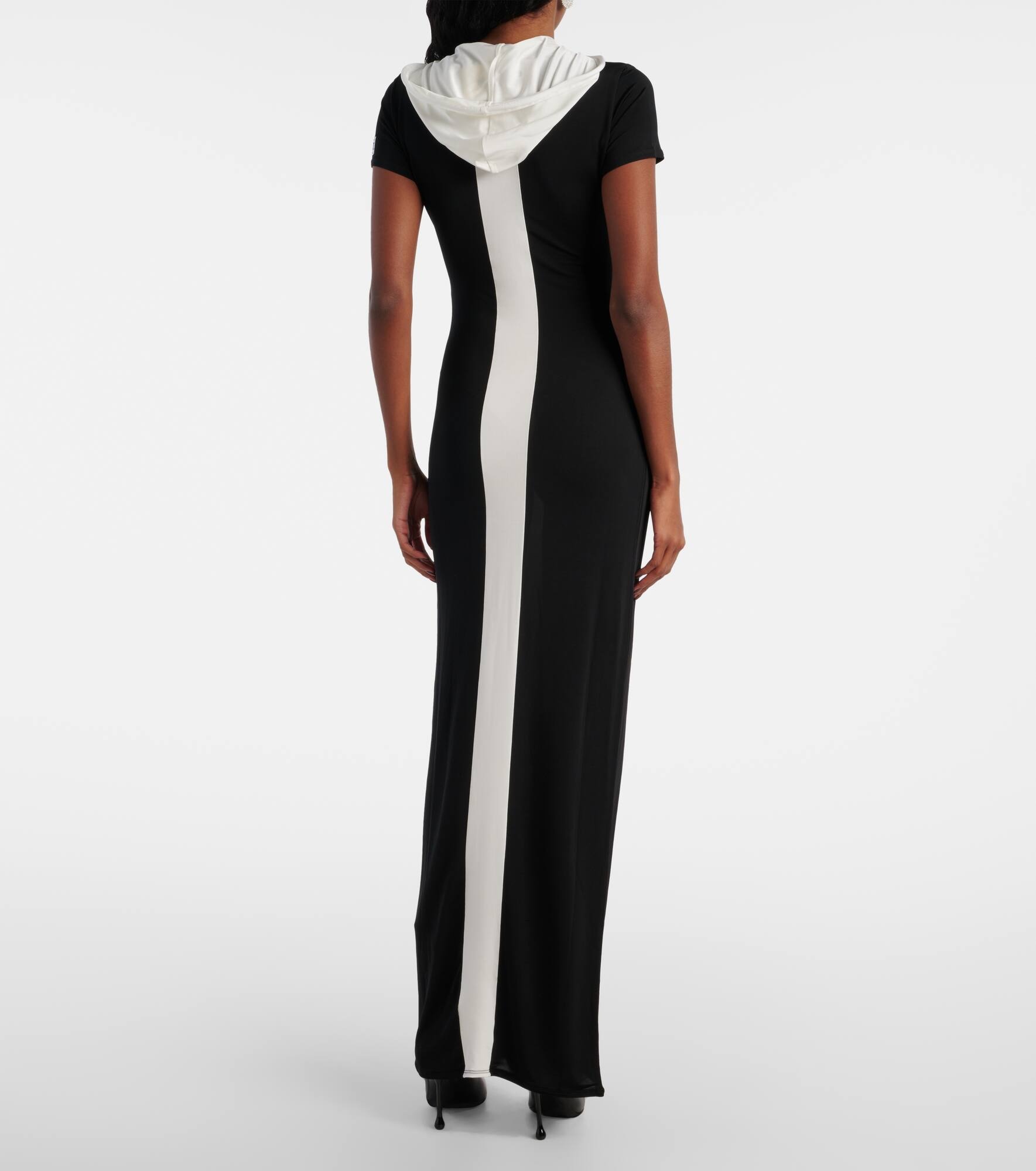 Paneled jersey maxi dress - 3