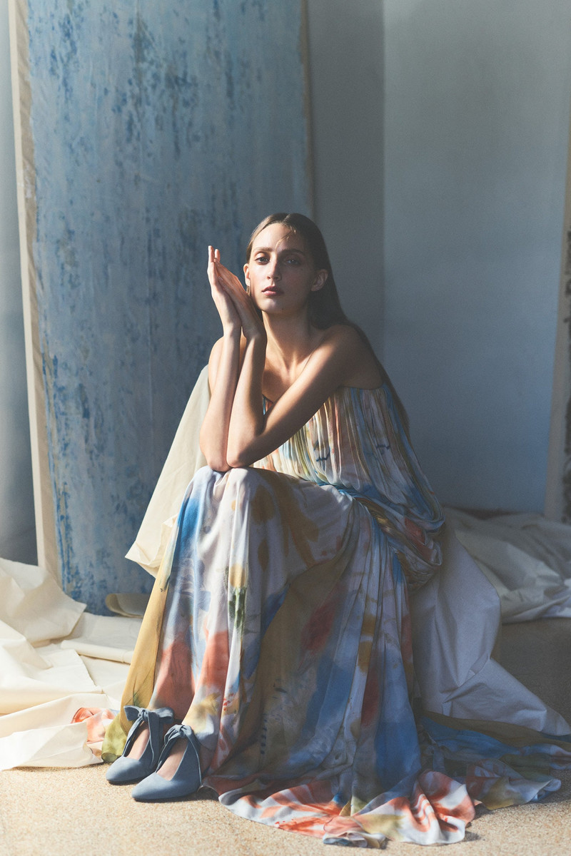 ULLA JOHNSON Reverie Strapless Silk Gown outlook