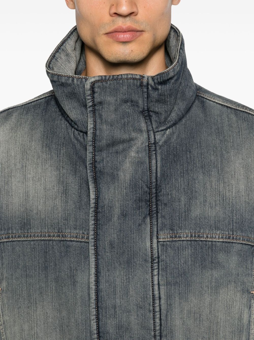 faded denim jacket - 6