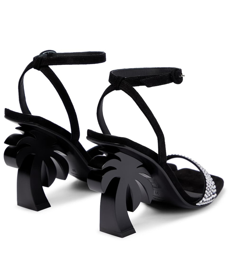 Palm embellished suede sandals 3
