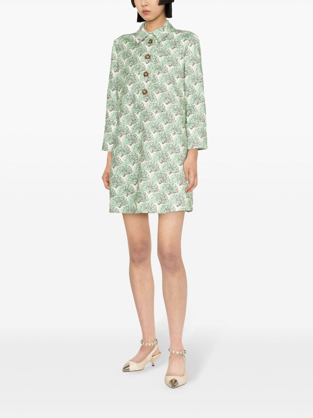 Artemis Fans-jacquard minidress - 3