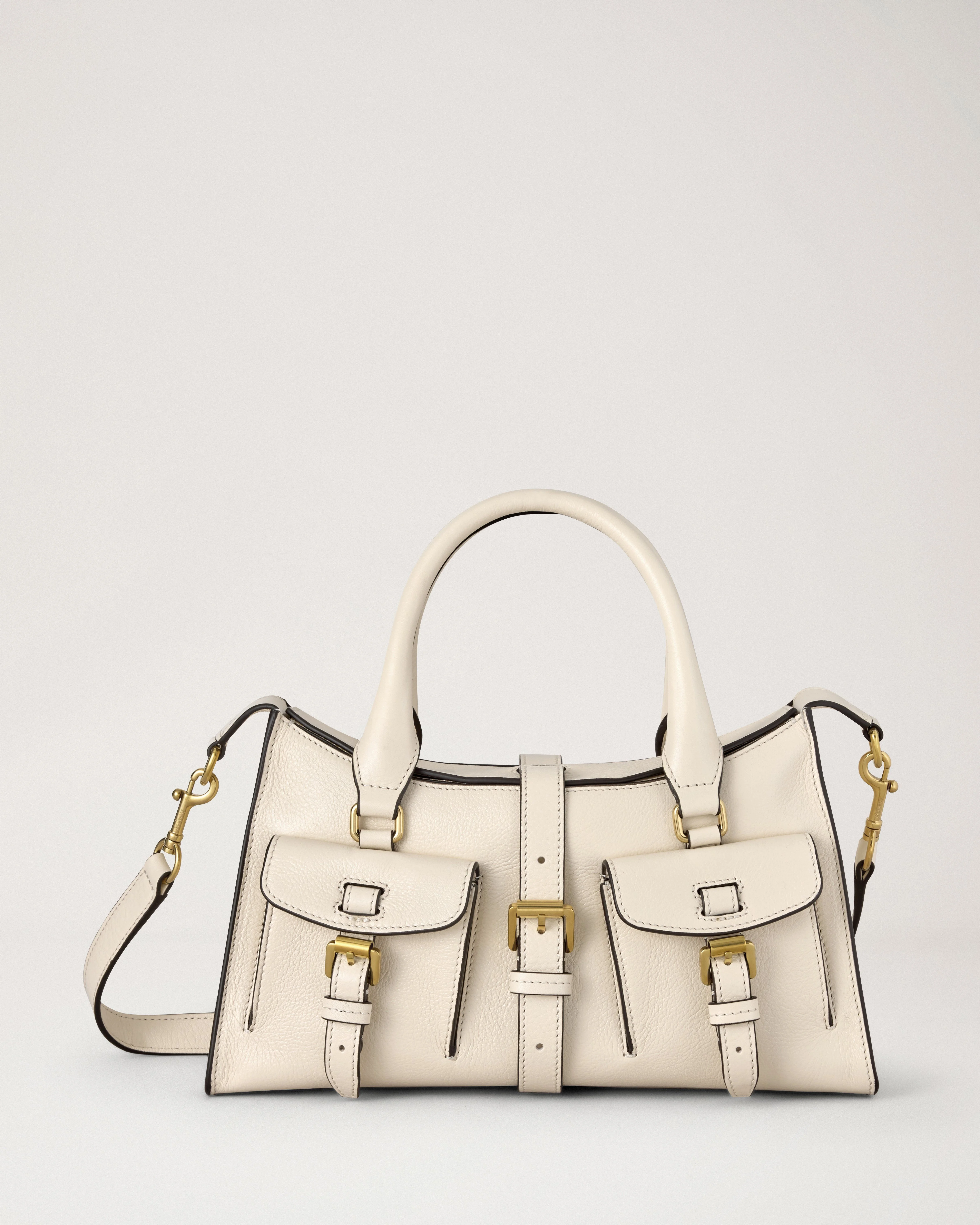 Small Roxanne Eggshell High Shine Leather - 1