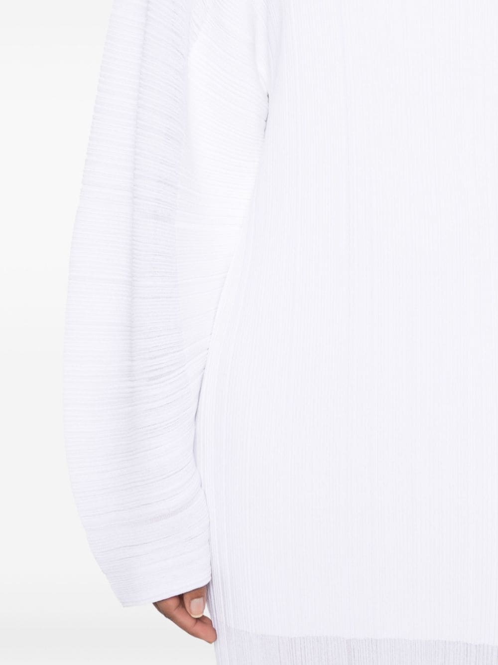 plissÃ© fine-knit midi dress - 5