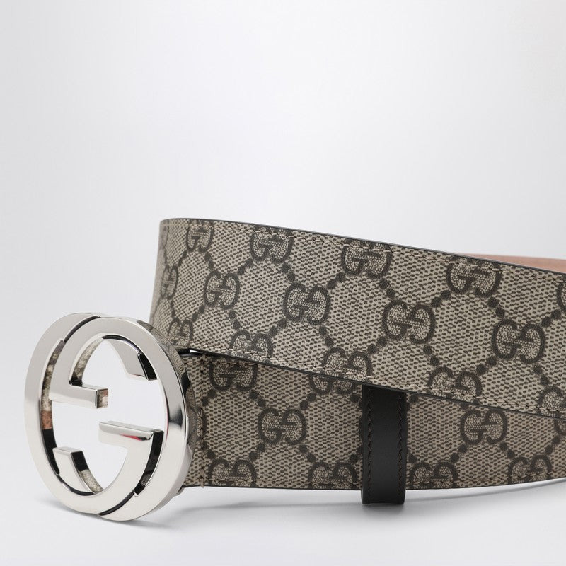 Gucci Gg Supreme Fabric Belt With Gg Buckle Men - 2