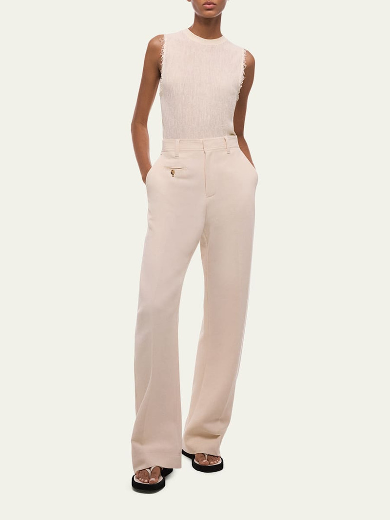 Helmut Lang Wide-Leg Cotton Sailor Trousers outlook