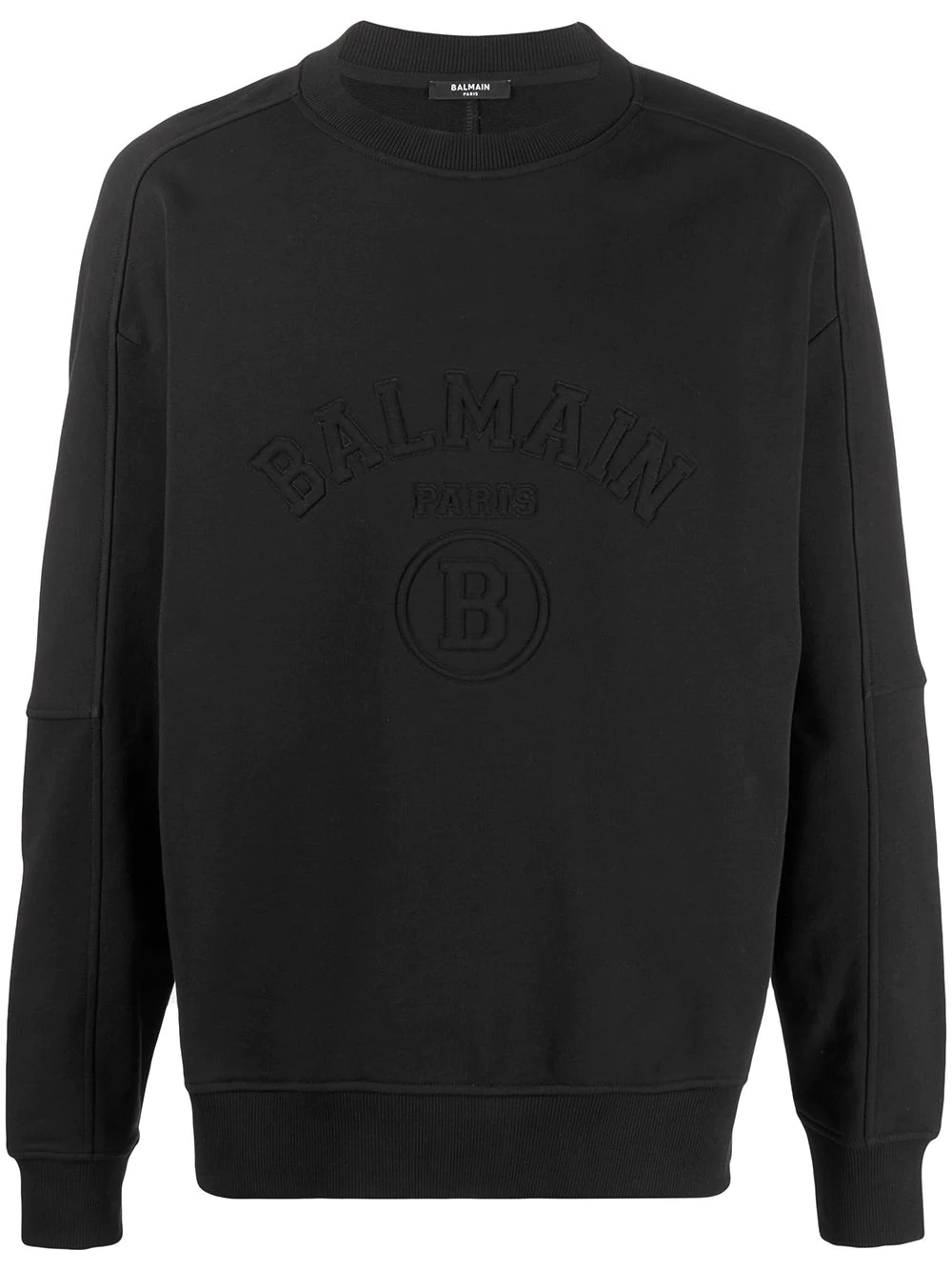 logo-embossed oversize sweatshirt - 1