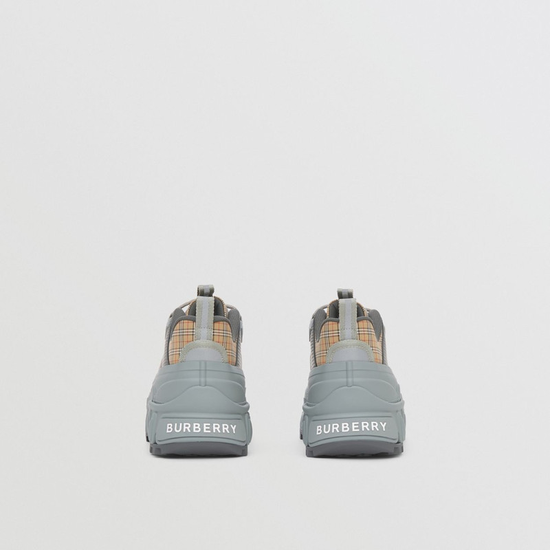 Burberry Check, Leather and Suede Arthur Sneakers outlook