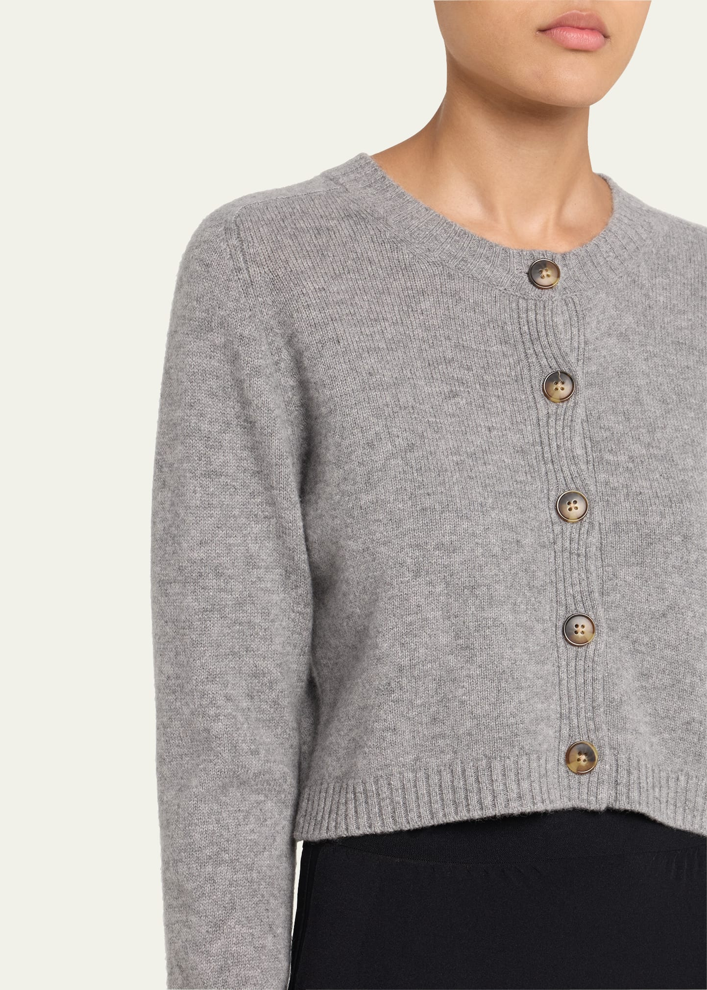 Zephir Cashmere Crop Cardigan - 5