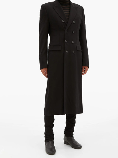 Ann Demeulemeester Fitted-waist double-breasted tweed coat outlook