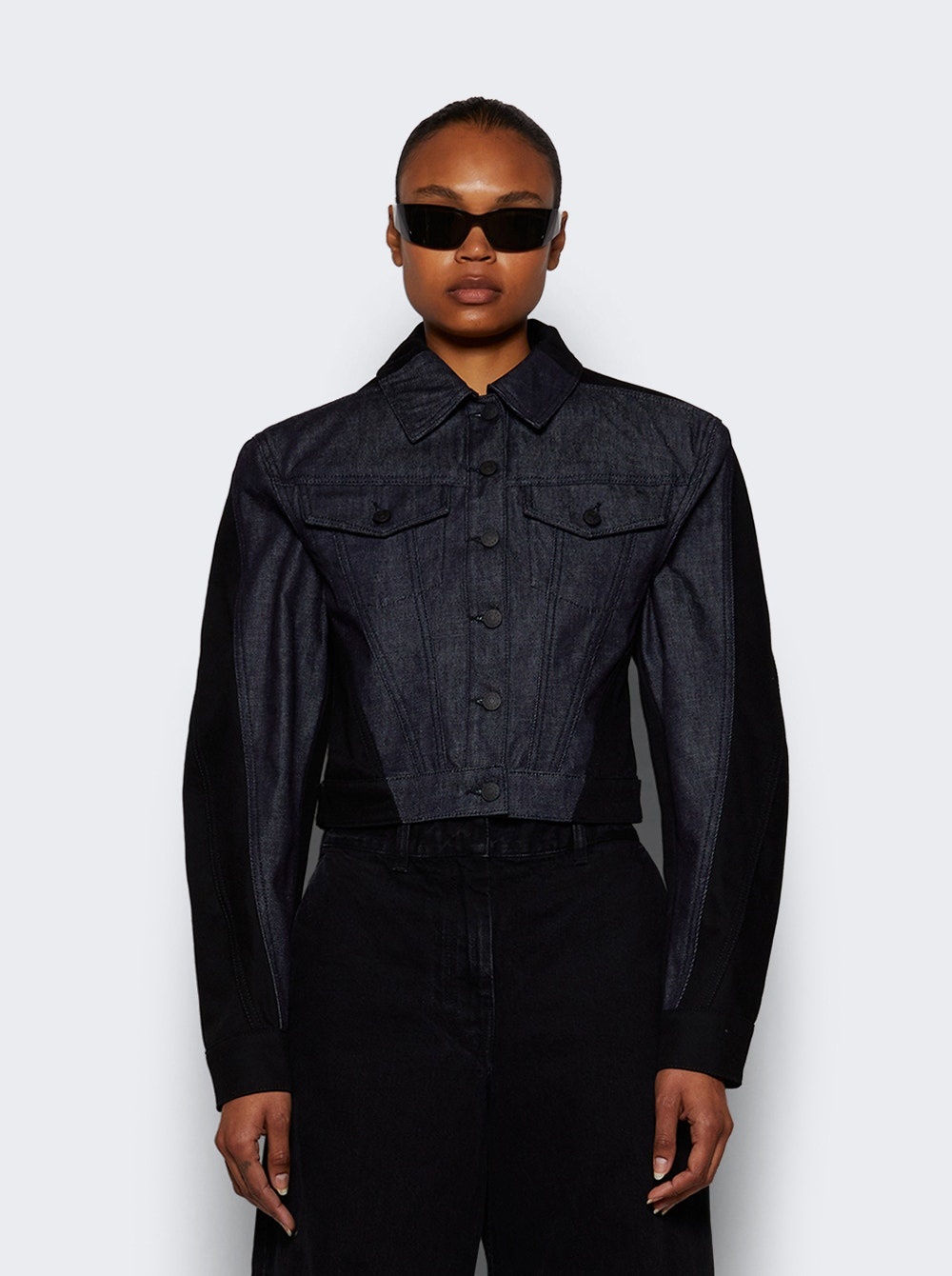 Bi-color Jacket Raw Blue And Black - 2