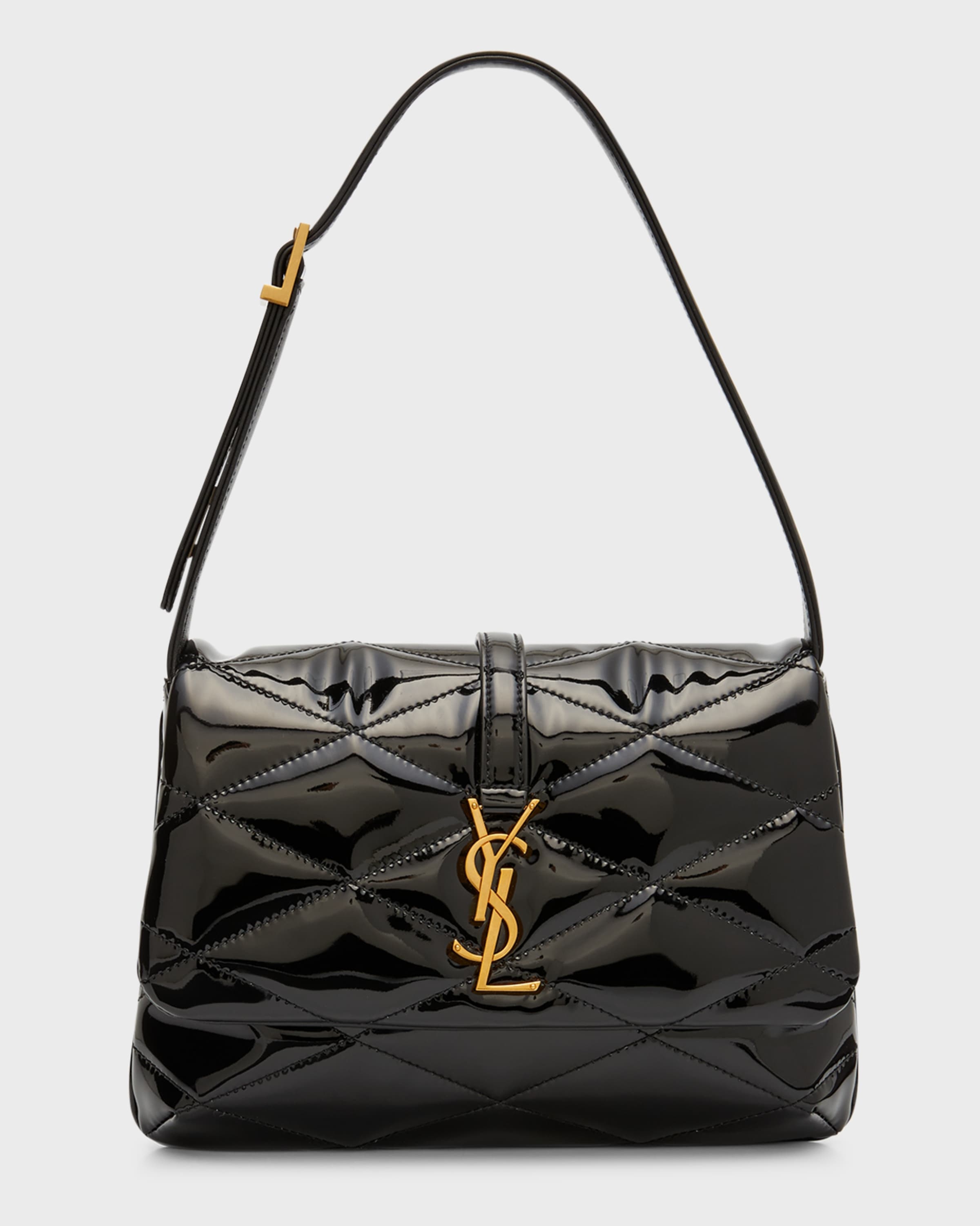 SAINT LAURENT Le A Quilted Patent Shoulder Bag neimanmarcus