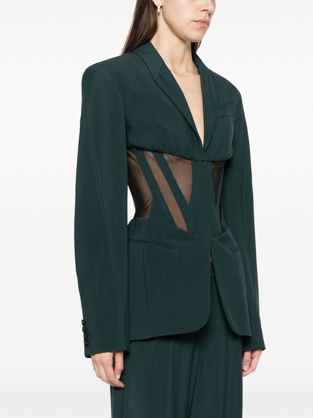 corset panelled blazer - 3