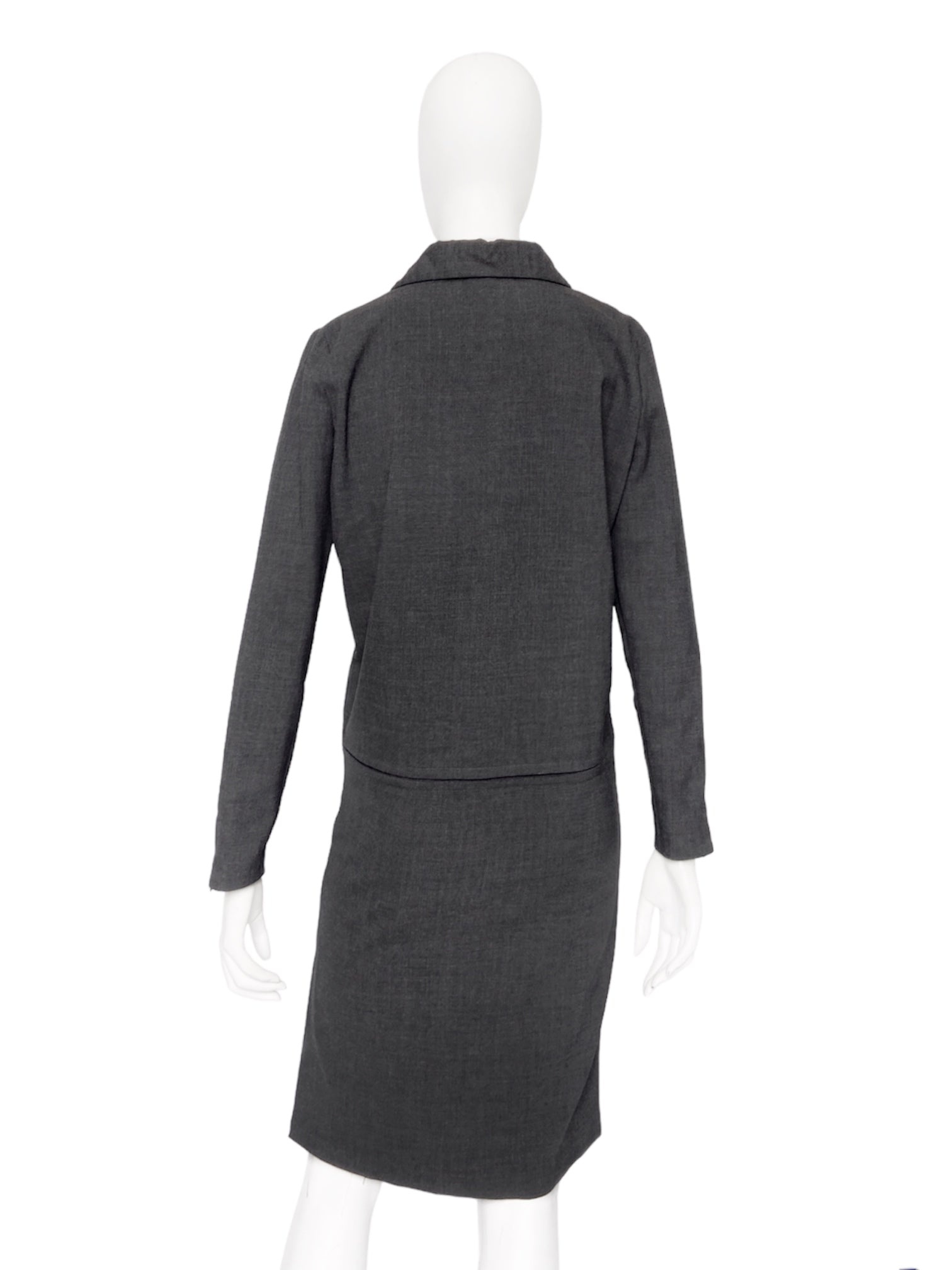 Gucci Fall 1997 Tom Ford Minimal Grey Zip Dress 40 - 3