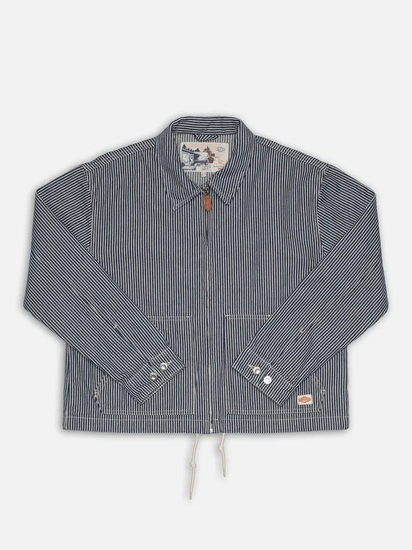 Jade Striped Zip Jacket Blue/Offwhite - 1