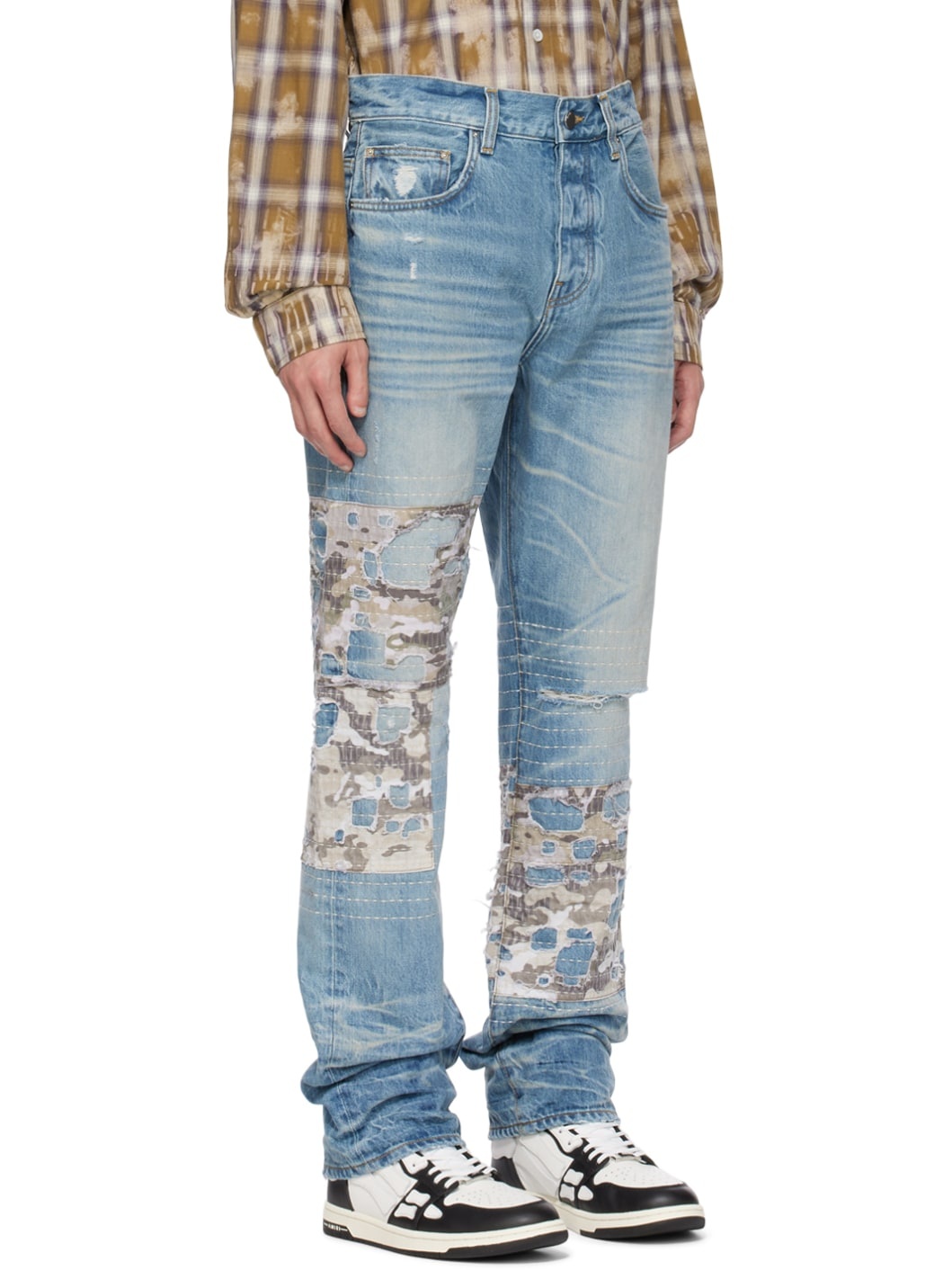 Indigo Camo Boro Jeans - 2