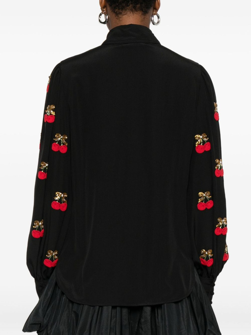 cherry-embellished bow blouse 5