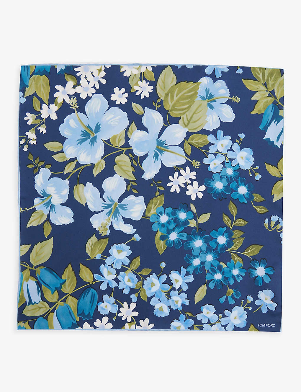 Floral-print silk pocket square - 3