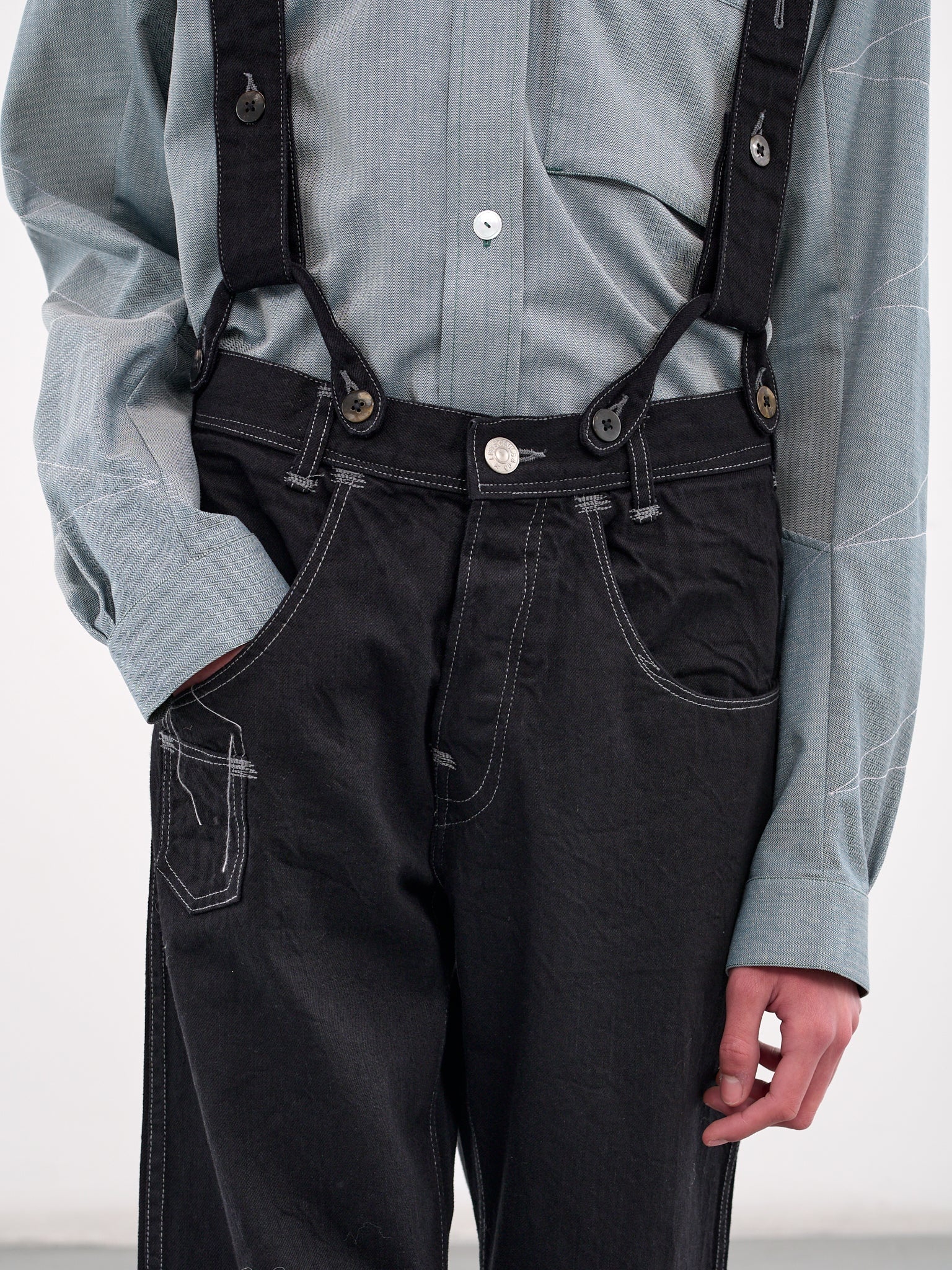 Suspender Denim Jeans - 4