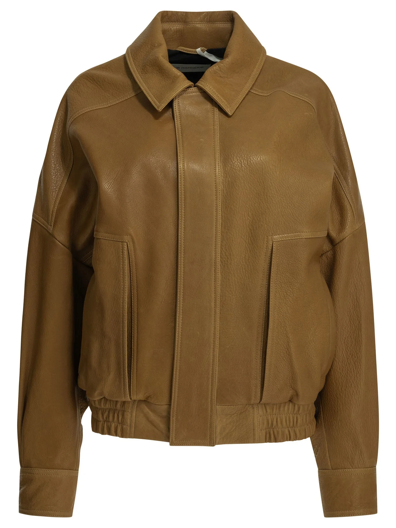 Nour Hammour Dalma Leather Jacket Brown Women - 1
