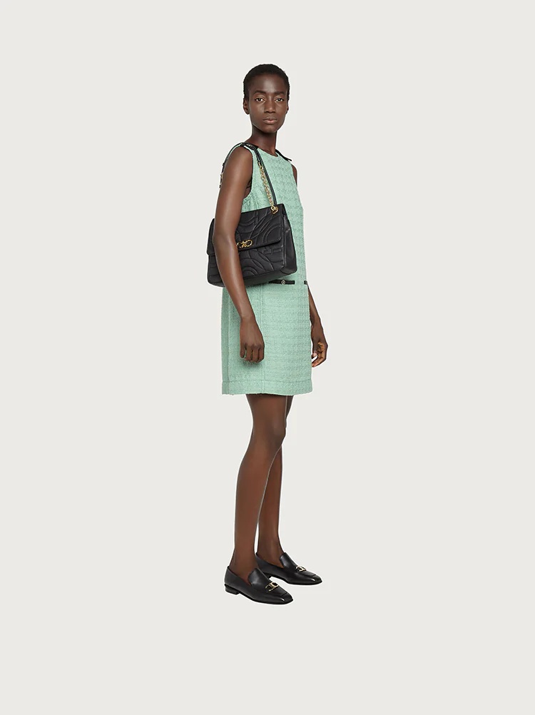 QUILTED GANCINI SHOULDER BAG - 5