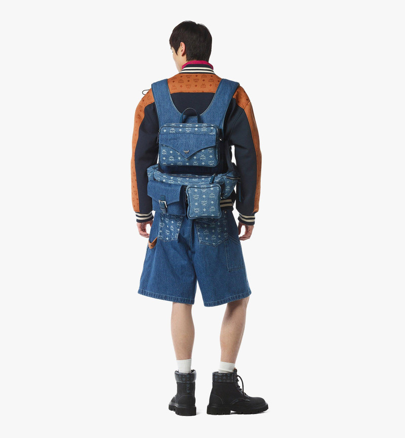 Aren Multi-Backpack in Monogram Denim Jacquard 7