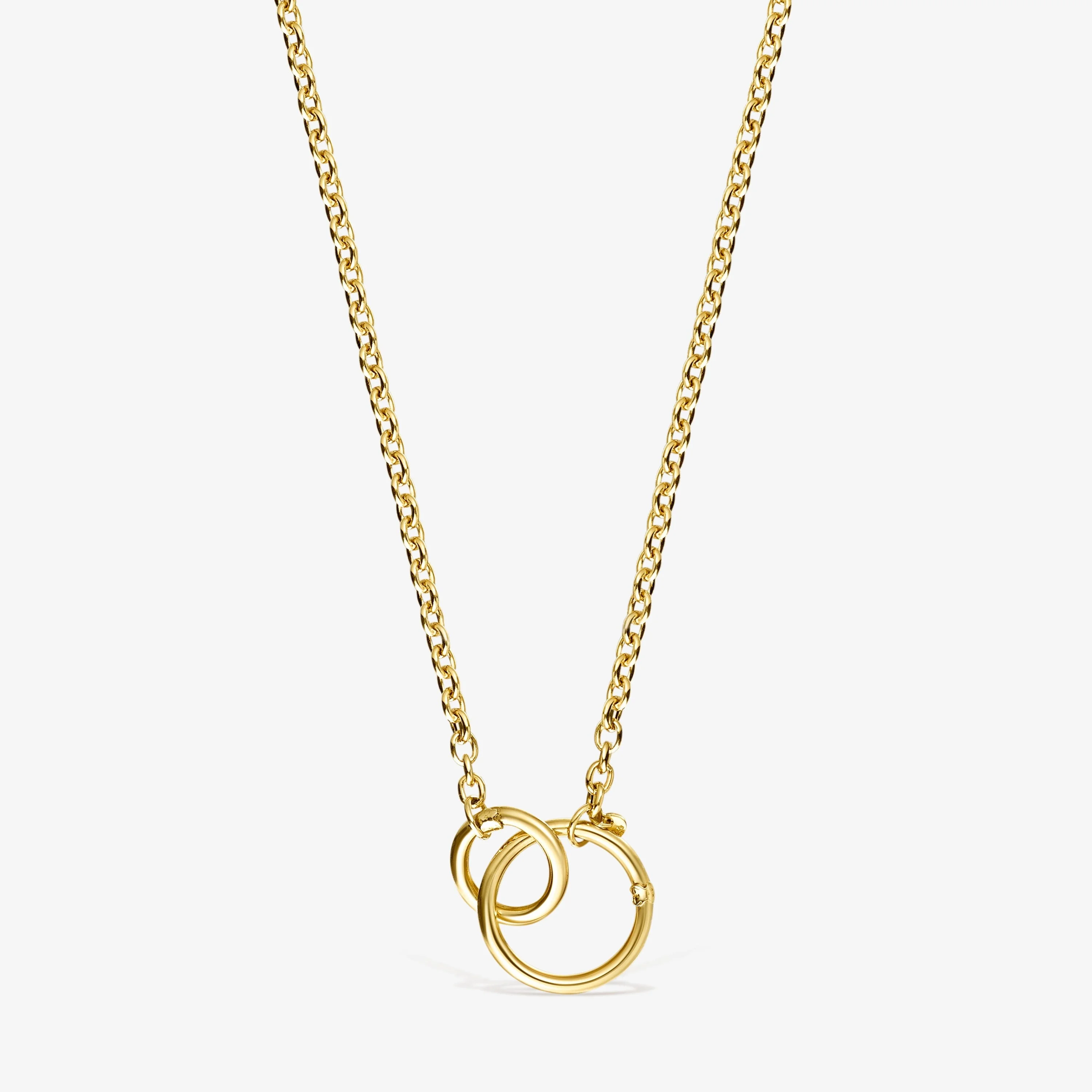18K solid gold Hold Necklace 37.5cm. - 1