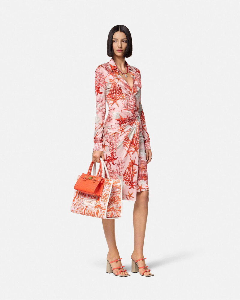 VERSACE Barocco Sea Gathered Midi Skirt outlook