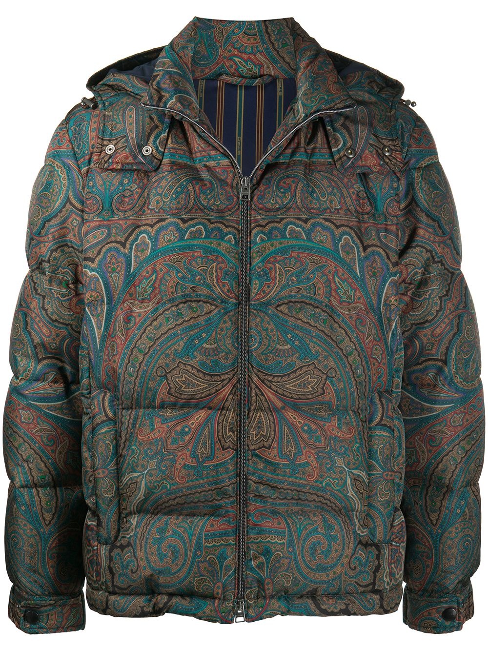 paisley padded jacket - 1