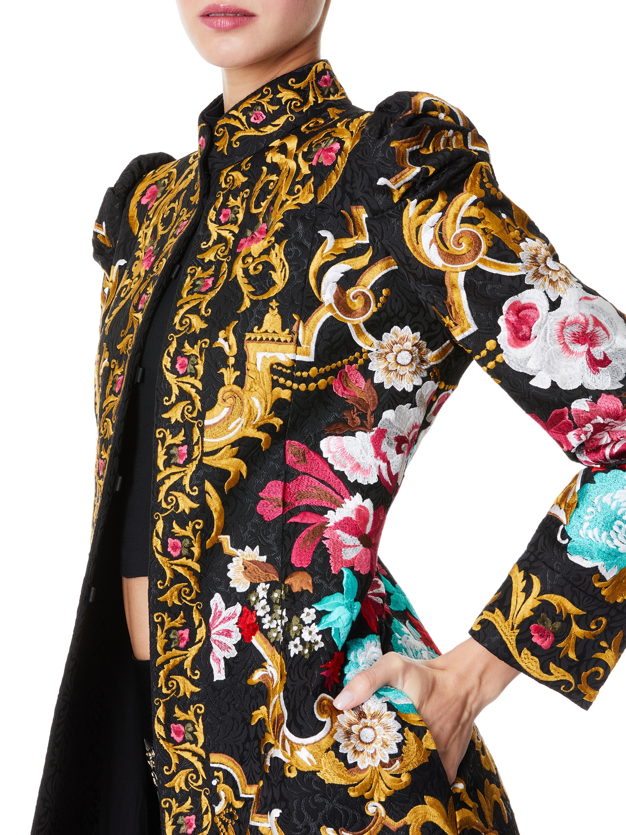 THOMAS EMBROIDERED MAXI COAT - 5
