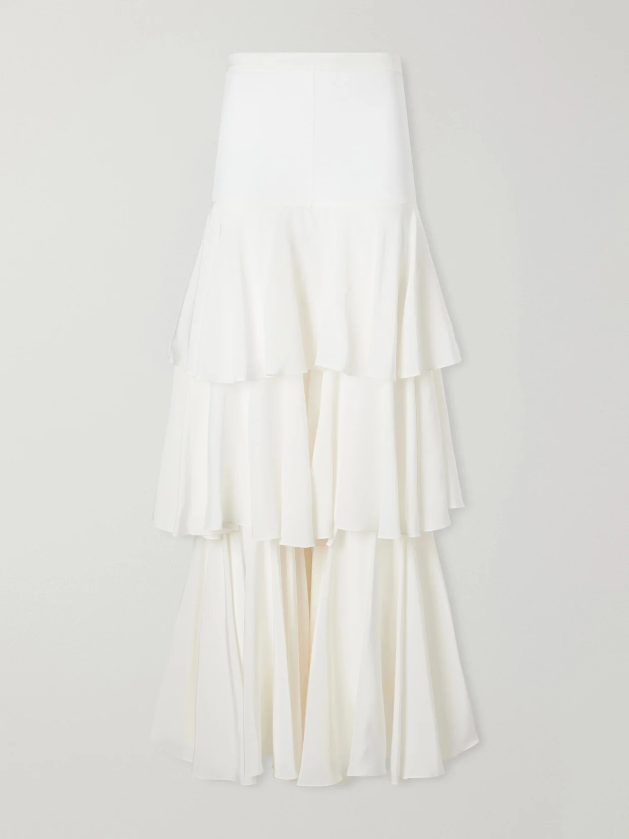 Ruffled Silk Wide-leg Pants - 1