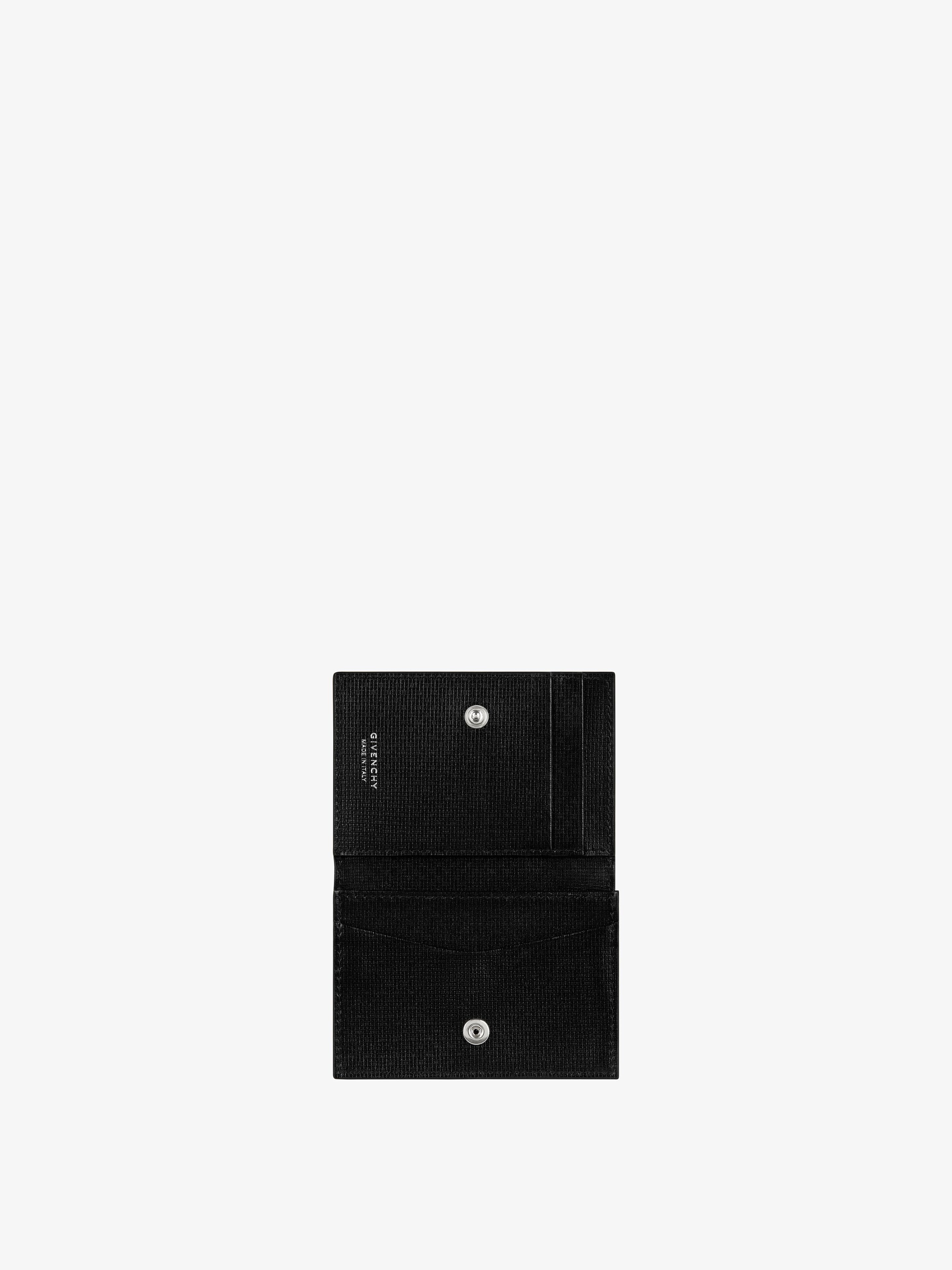 GIVENCHY BUSINESS CARD HOLDER IN 4G CLASSIC LEATHER - 4