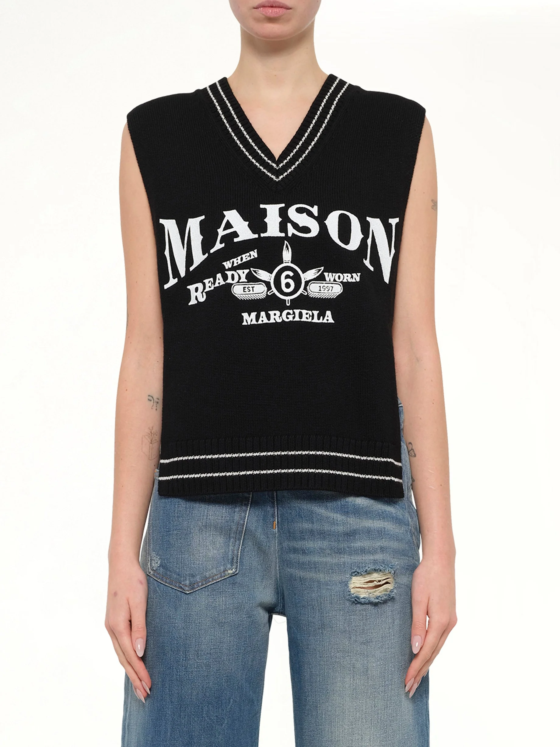 Varsity Stole in Black - 1