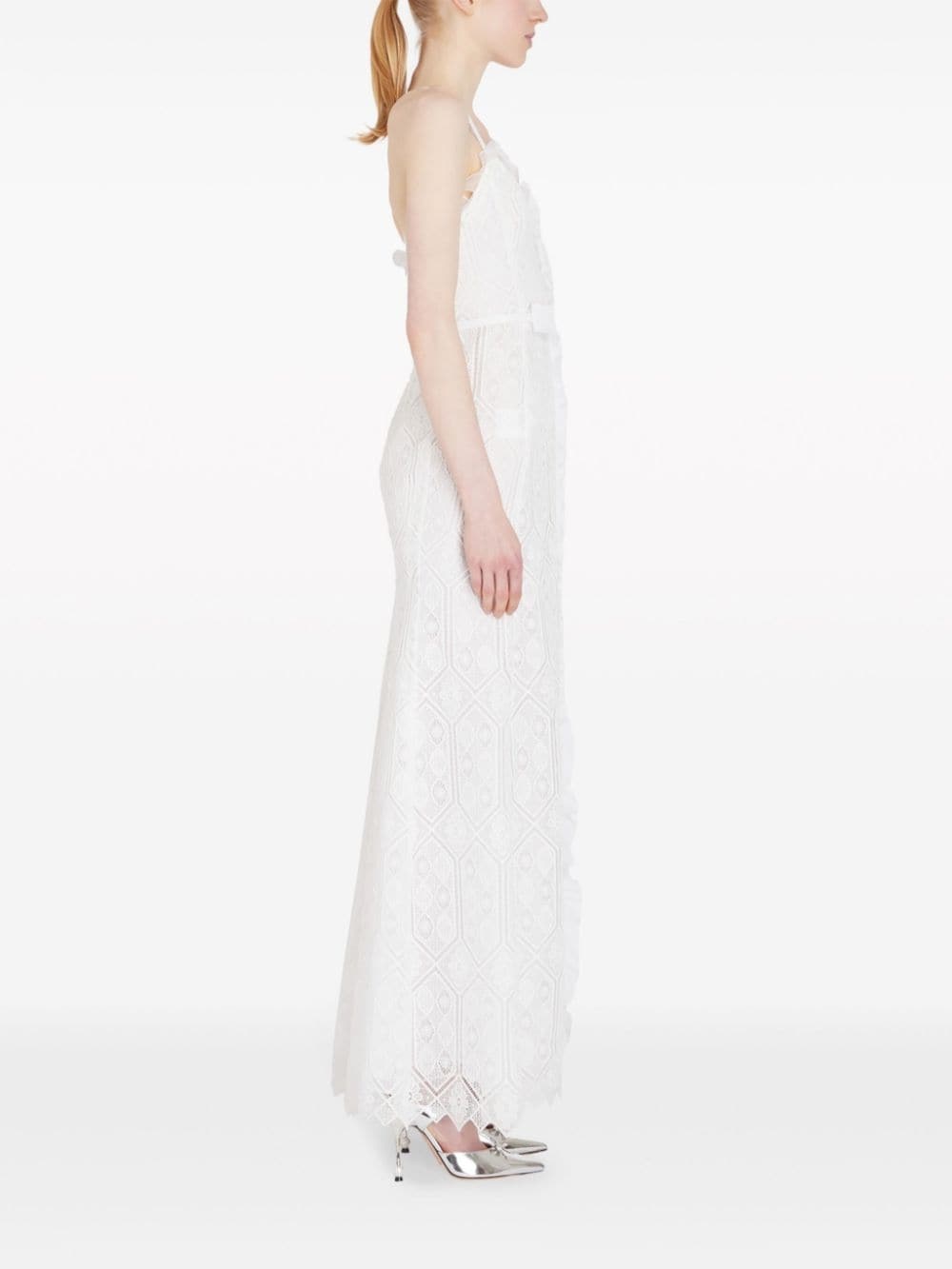 corded-lace sleeveless maxi dress - 3