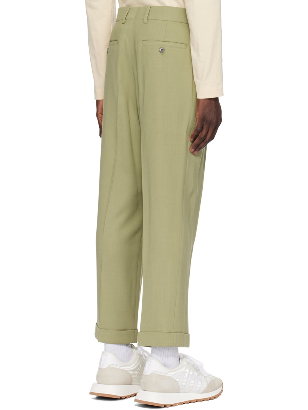 Green Carrot-Fit Trousers - 3