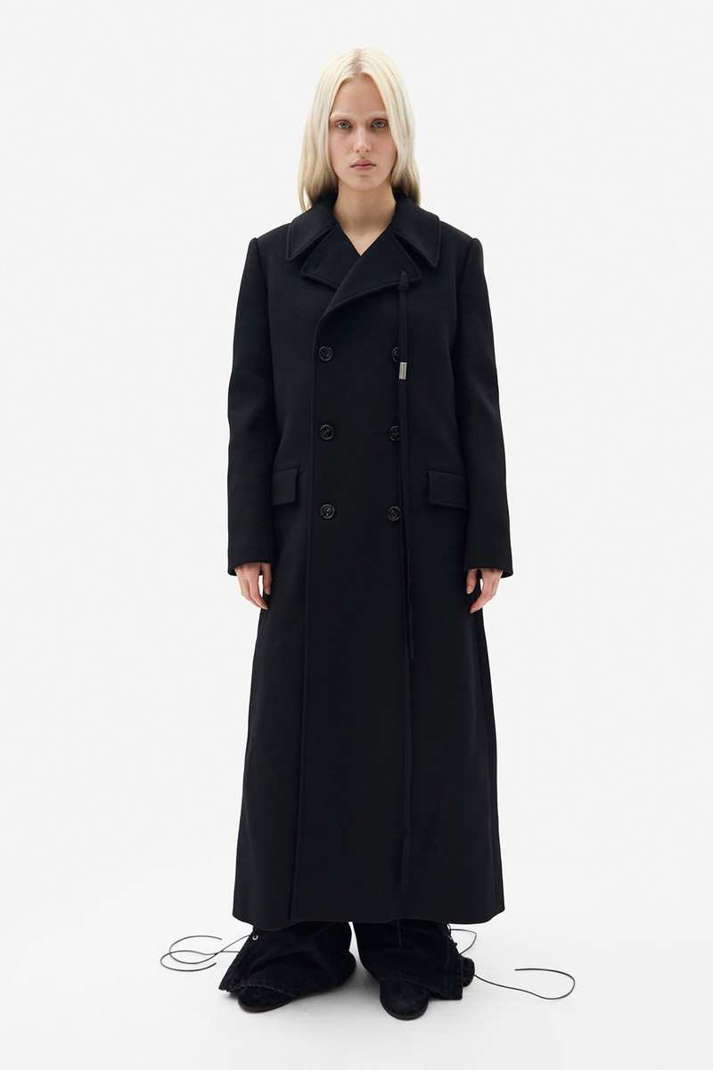 Agniet Long Fitted Double Breasted Coat 1